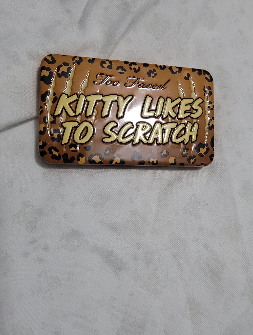 Too Faced Leopard Print Compact Mirror in Brown and Gold